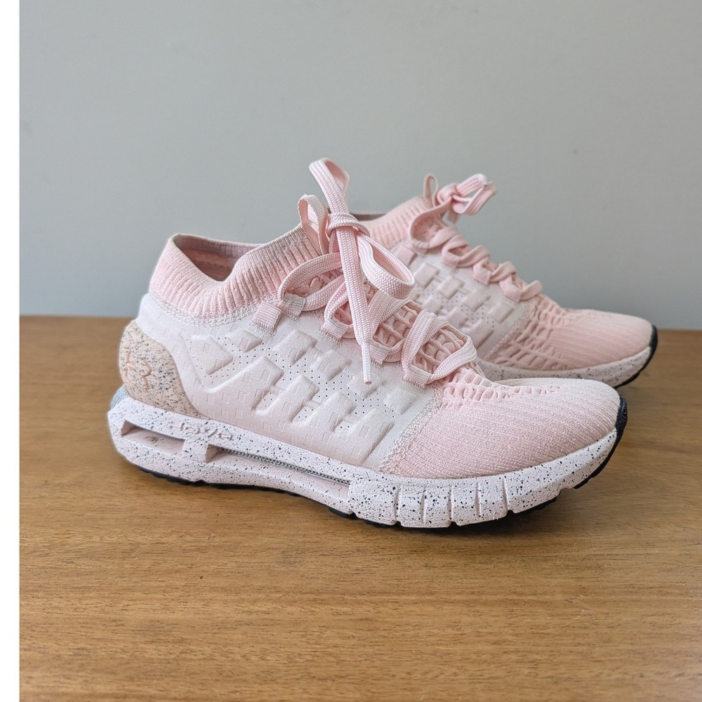 Under Armour HOVR RN Phantom Pink Speckled Knit‎ Running Shoes Womens 8